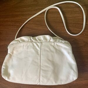 NWOT No Label Cream Leather Purse